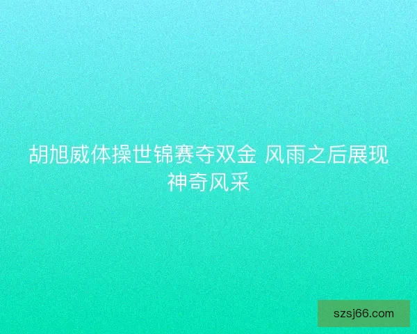 胡旭威体操世锦赛夺双金 风雨之后展现神奇风采 胡旭威体操世锦赛夺双金 风雨之后展现神奇风采